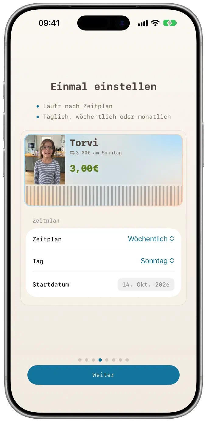Einmal einrichten