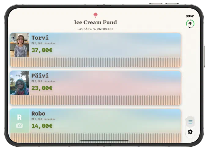 Ice Cream Fundi avakuva lahtivolditud iPhone Duol