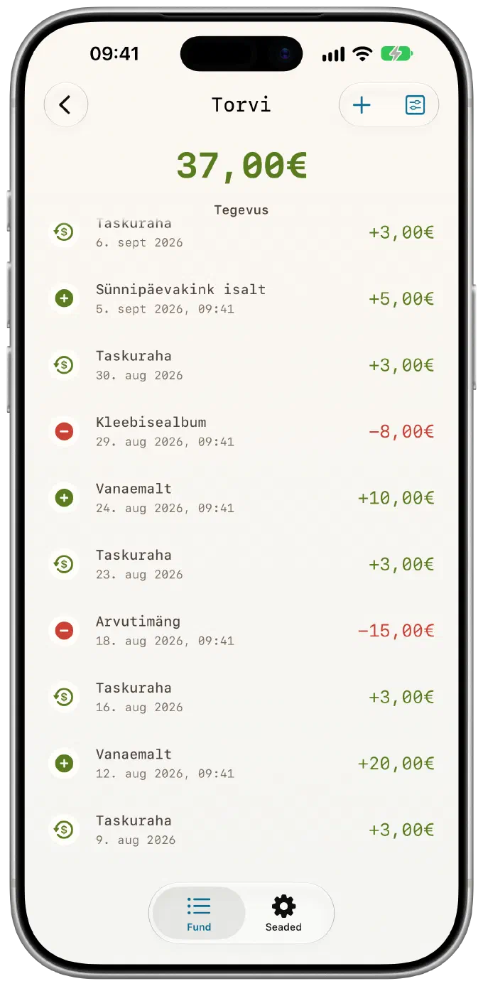 Kviitung iga euro kohta