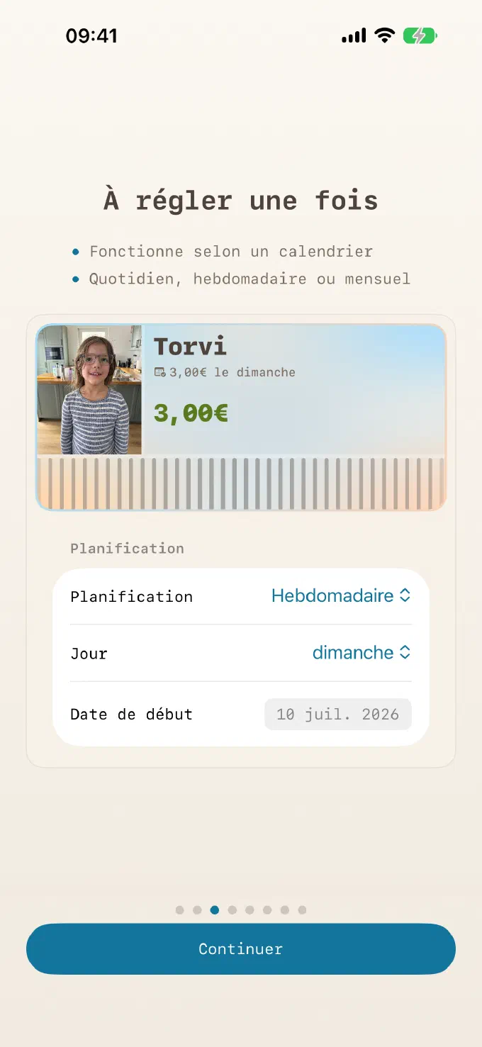 Réglez une fois