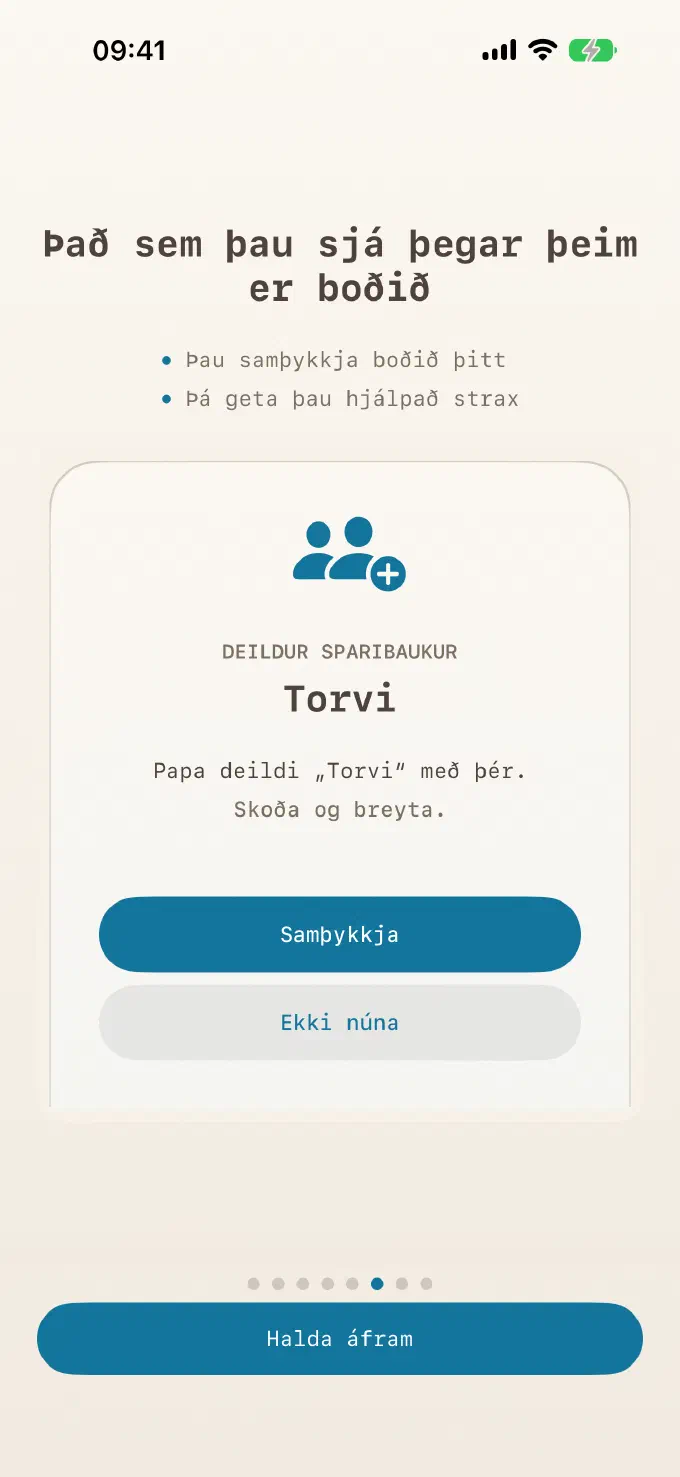 Tveir foreldrar, einn sparibaukur