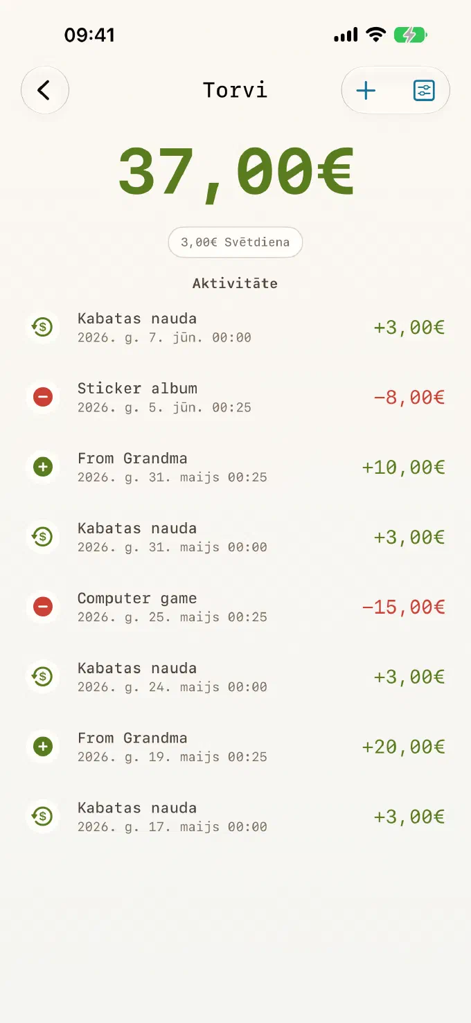 Čeks par katru eiro