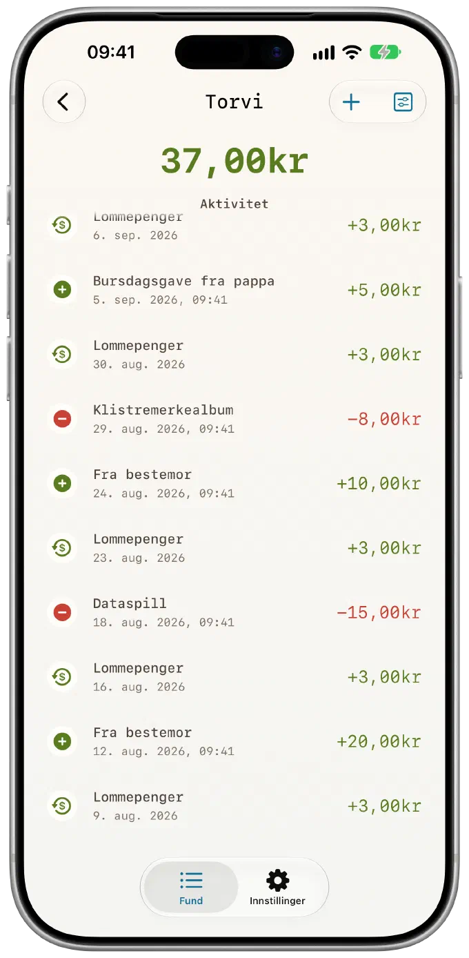 Kvittering for hver krone